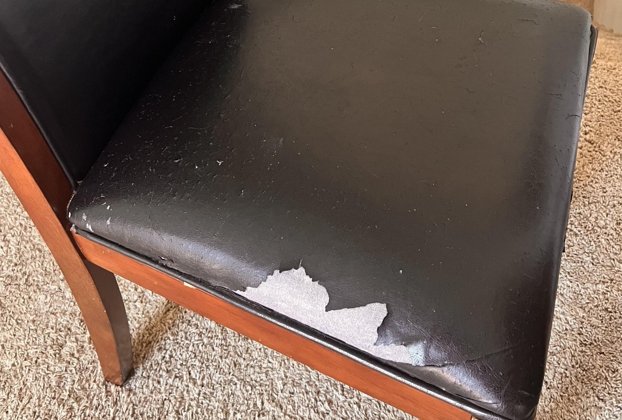 Reupholstering chair - student project