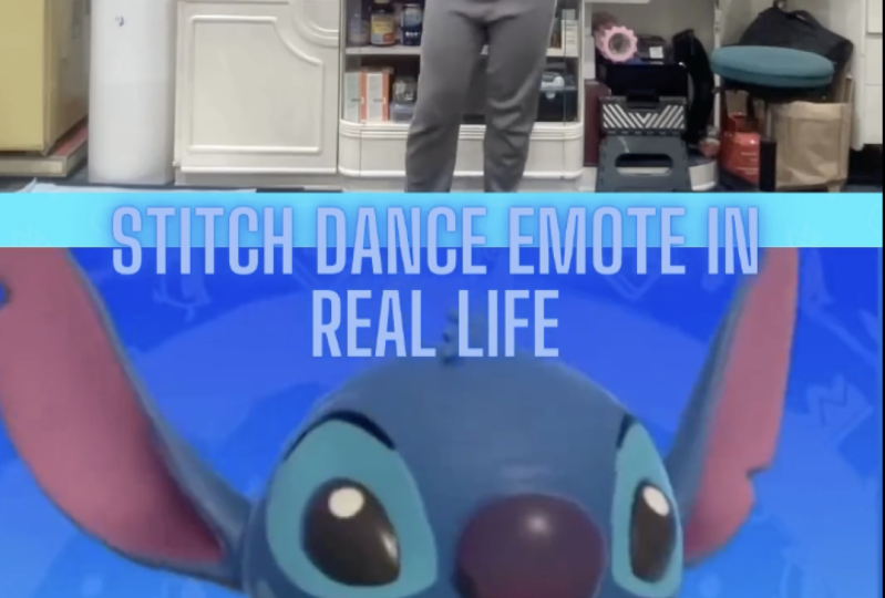 Facebook Reel: Fall Guys Stitch Dance Emote in Real Life