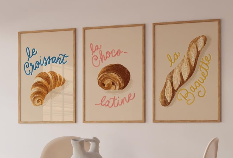 French Breads Wall Art Series