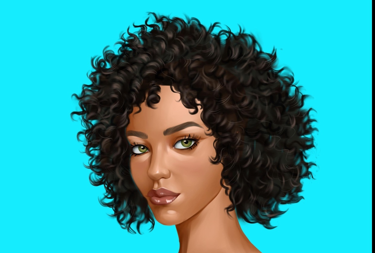 Curly hair - student project
