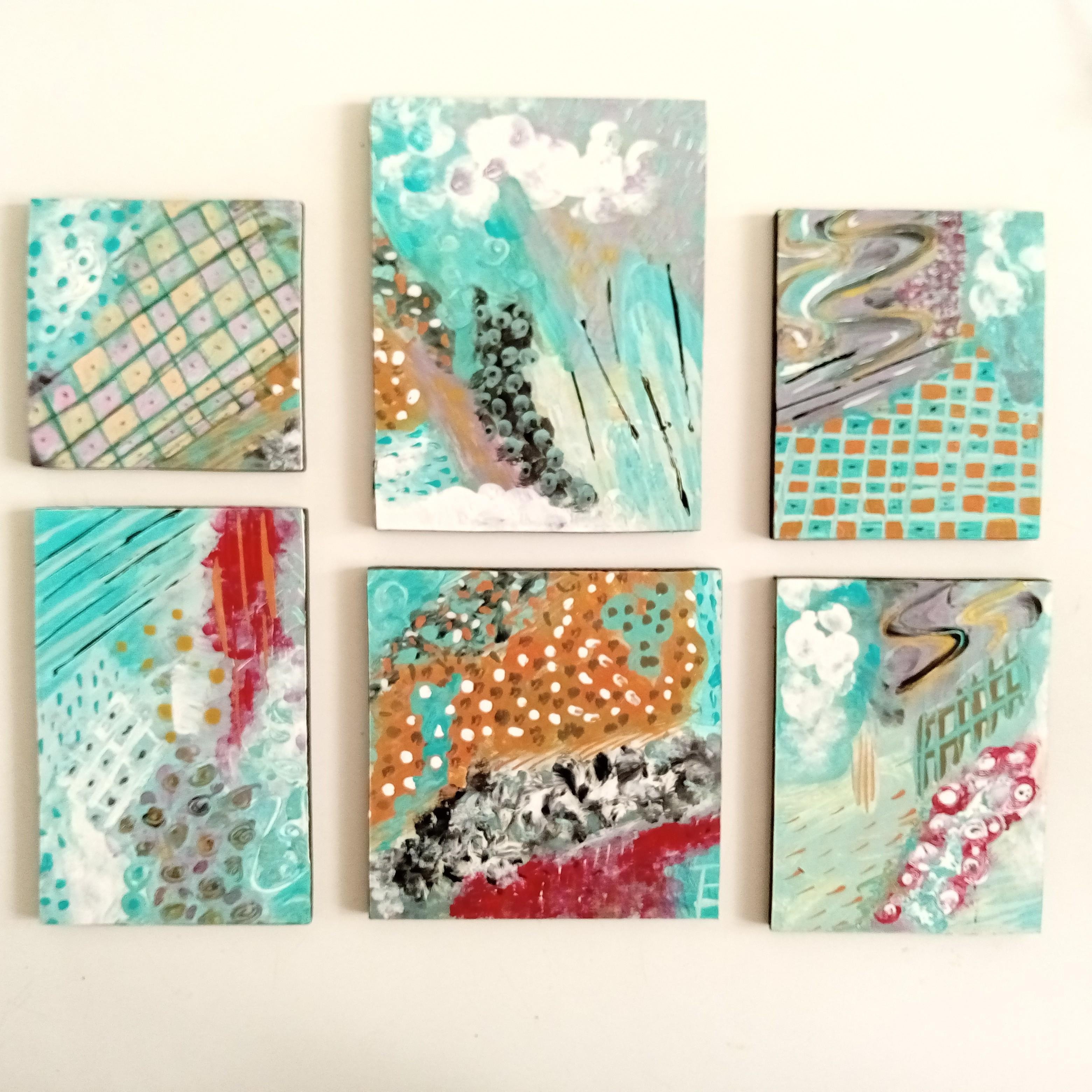 Abstract projet with turquoise - student project