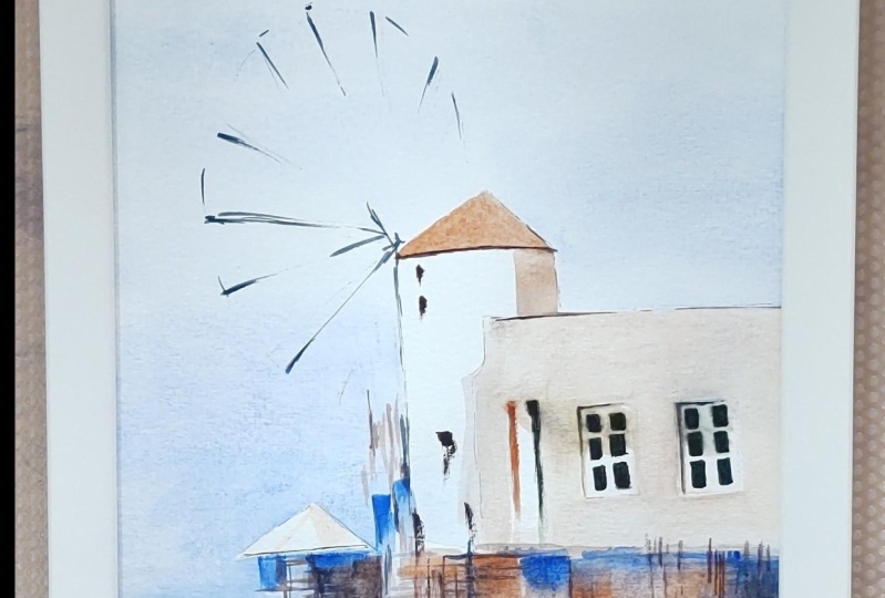 Santorini-project to practice brushwork with Nadine Dudek