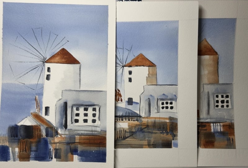 Santorini windmill