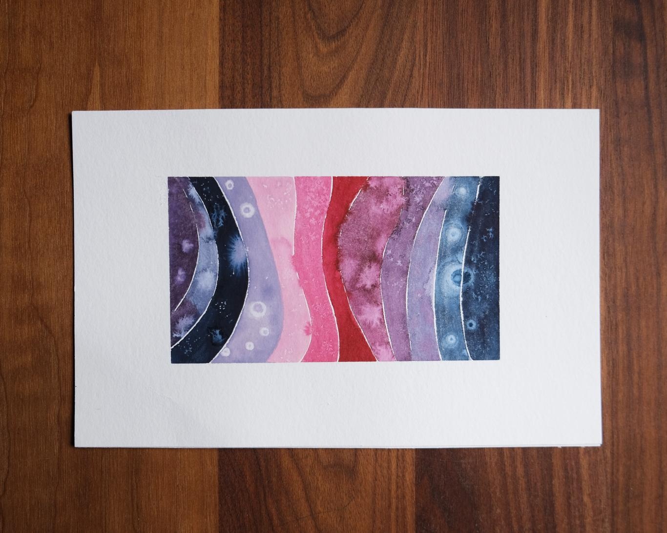 My wavy pattern - Textures in watercolors