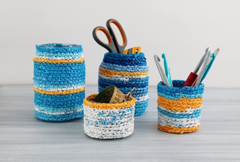 Jar covers and a bag