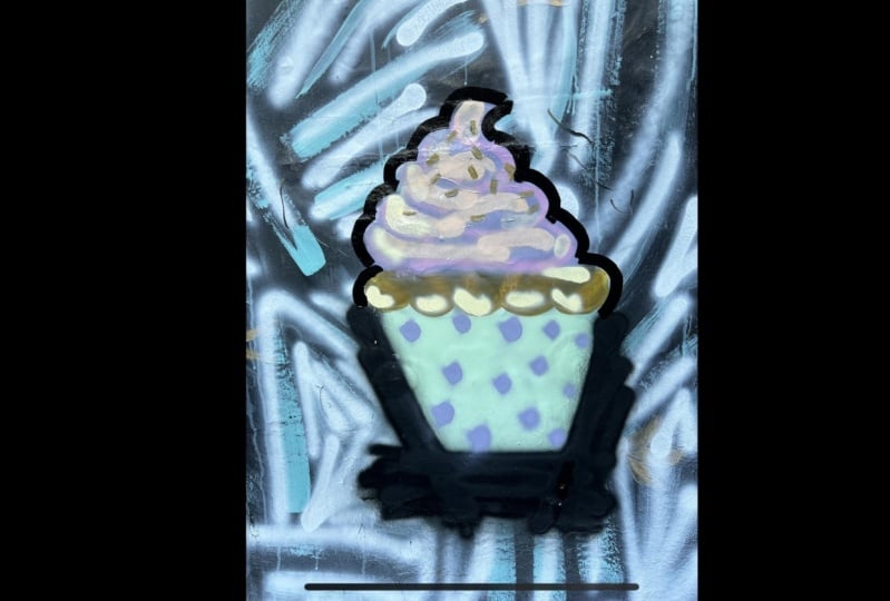 Spray Paint Version Cupcake