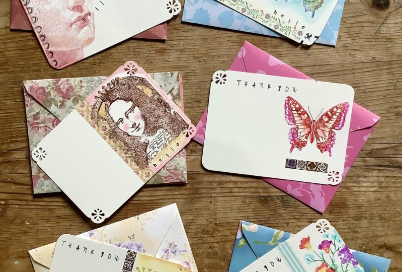 Postcards and envelopes