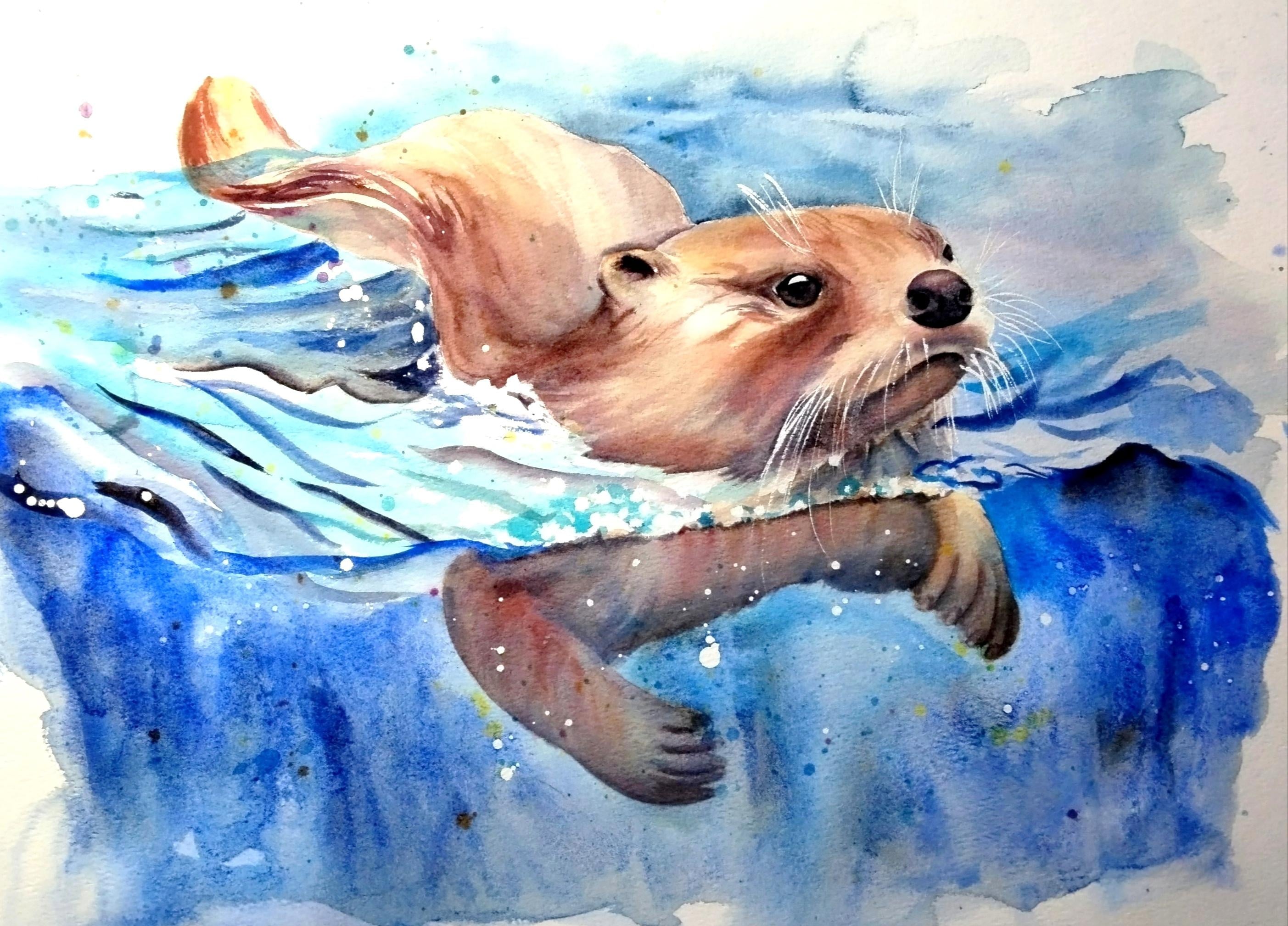 Swimming Otter - student project