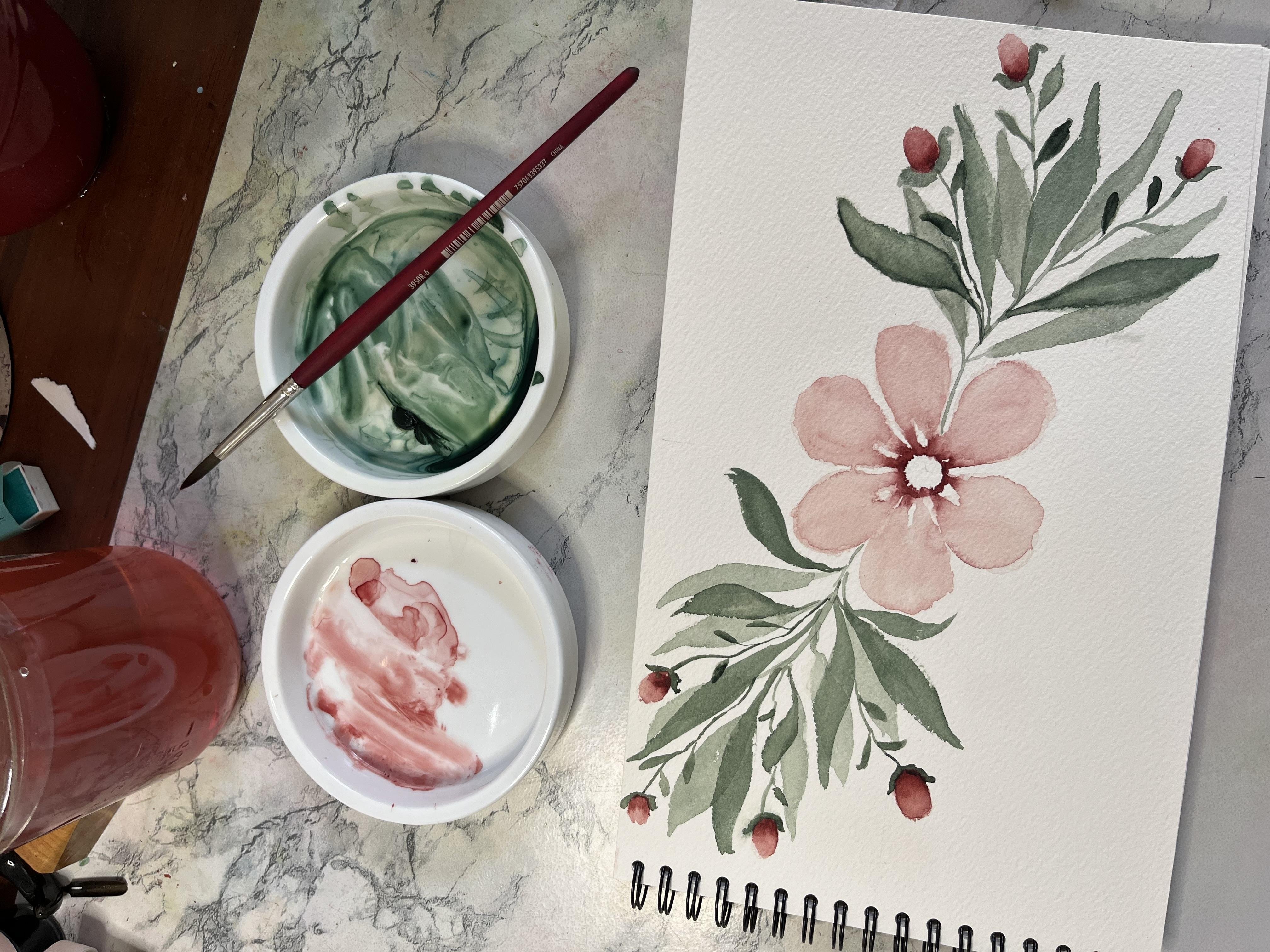 Flower and Buds - student project