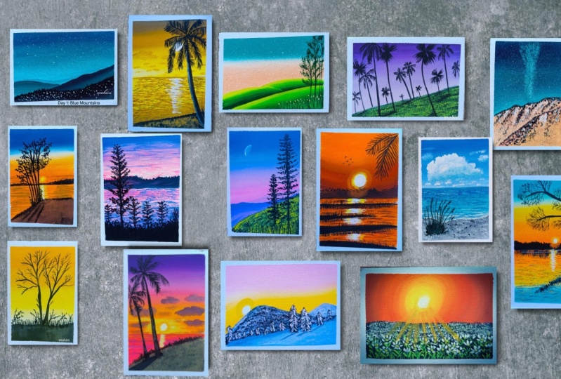 15 Days Gouache Landscape Painting