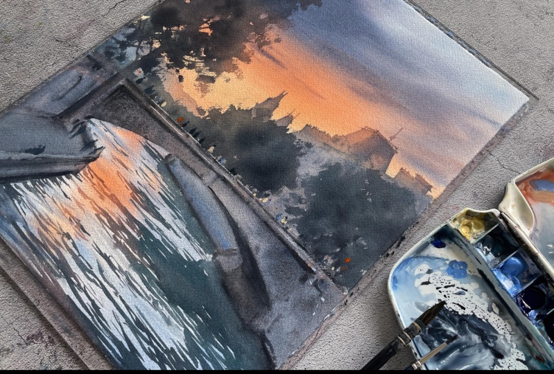 Sunset in Paris