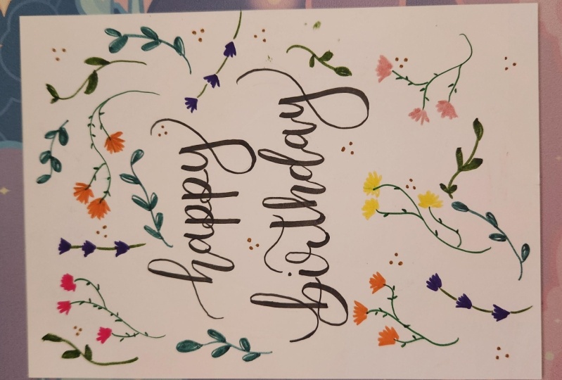 Birthday Card Lettering
