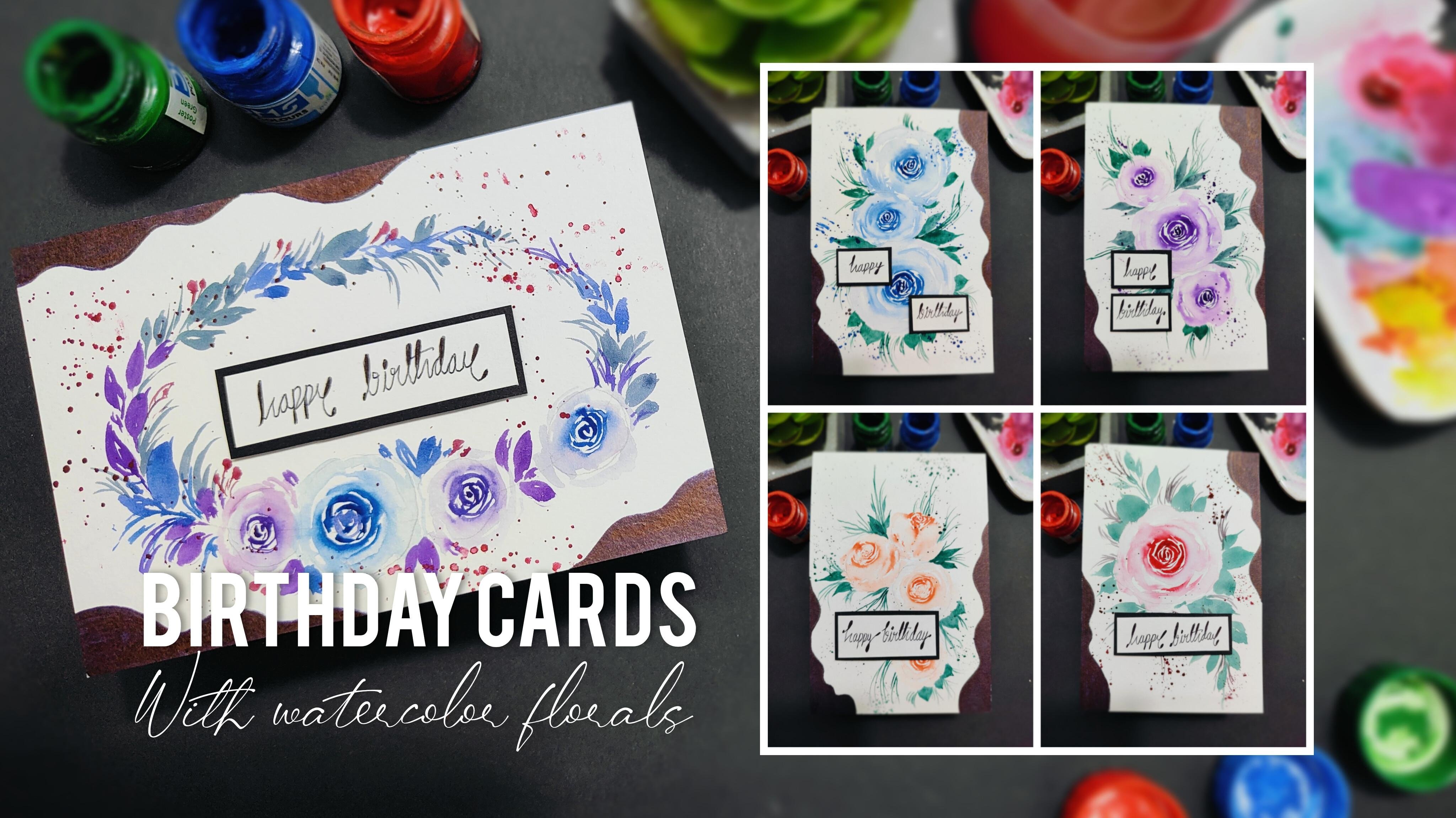 5 Days of Birthday Card Making With Watercolor Florals - student project