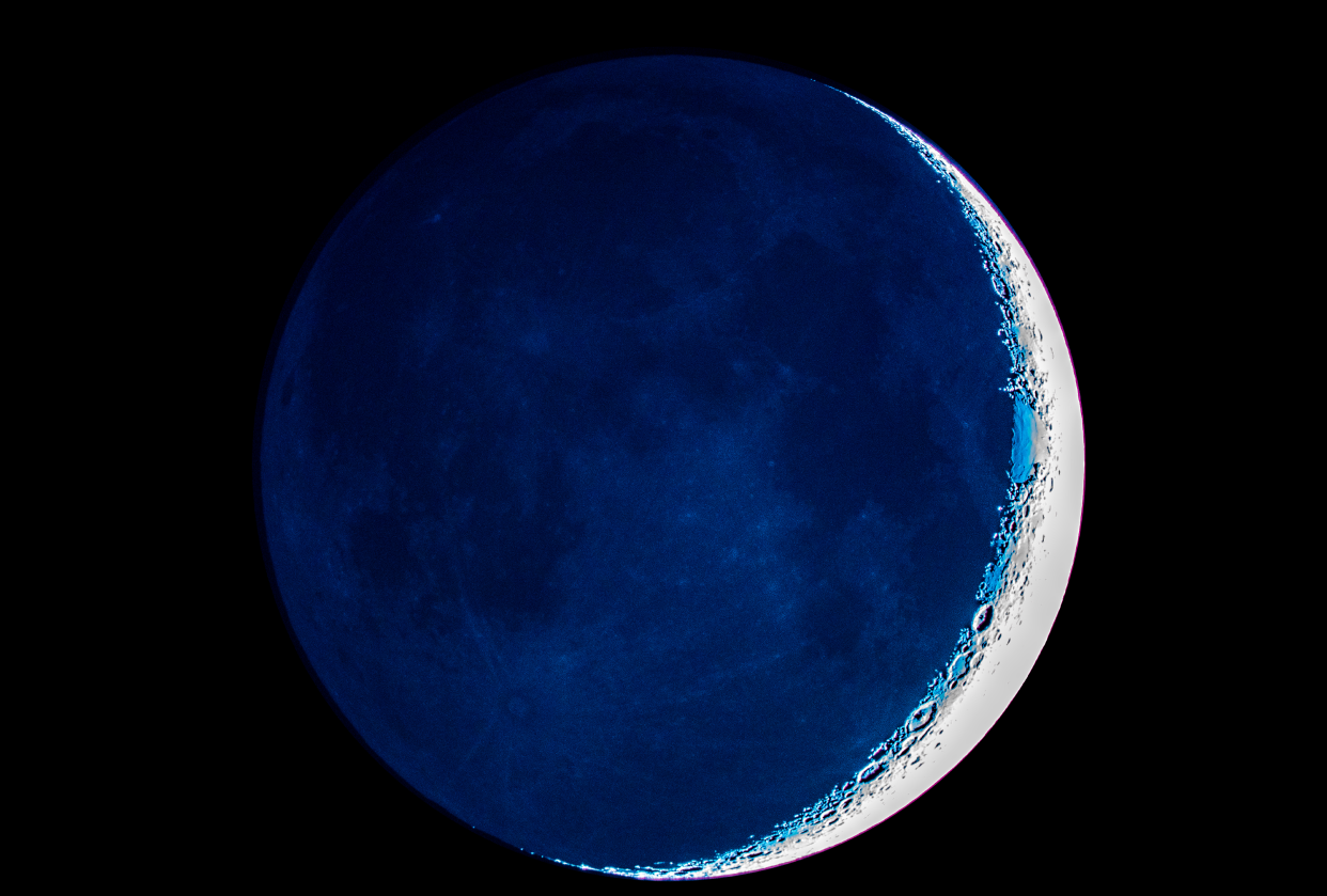 Earthshine Moon - student project