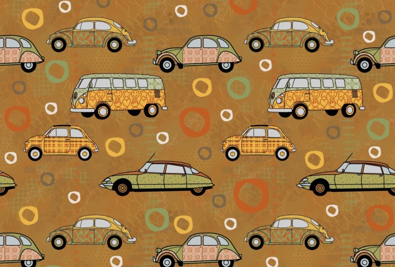 Stamps, textures and cars!