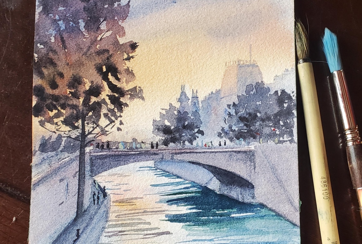Coucher de soleil à Paris - student project