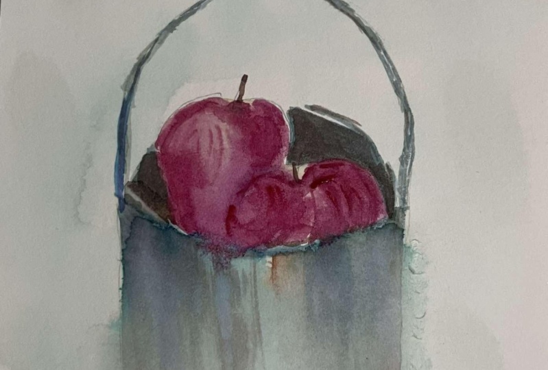 apple in a bucket