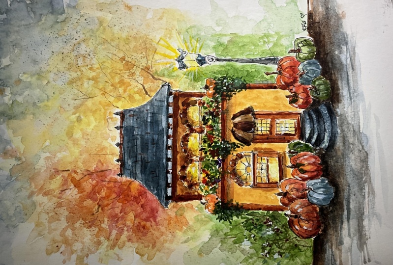 Autumn Pumpkin House