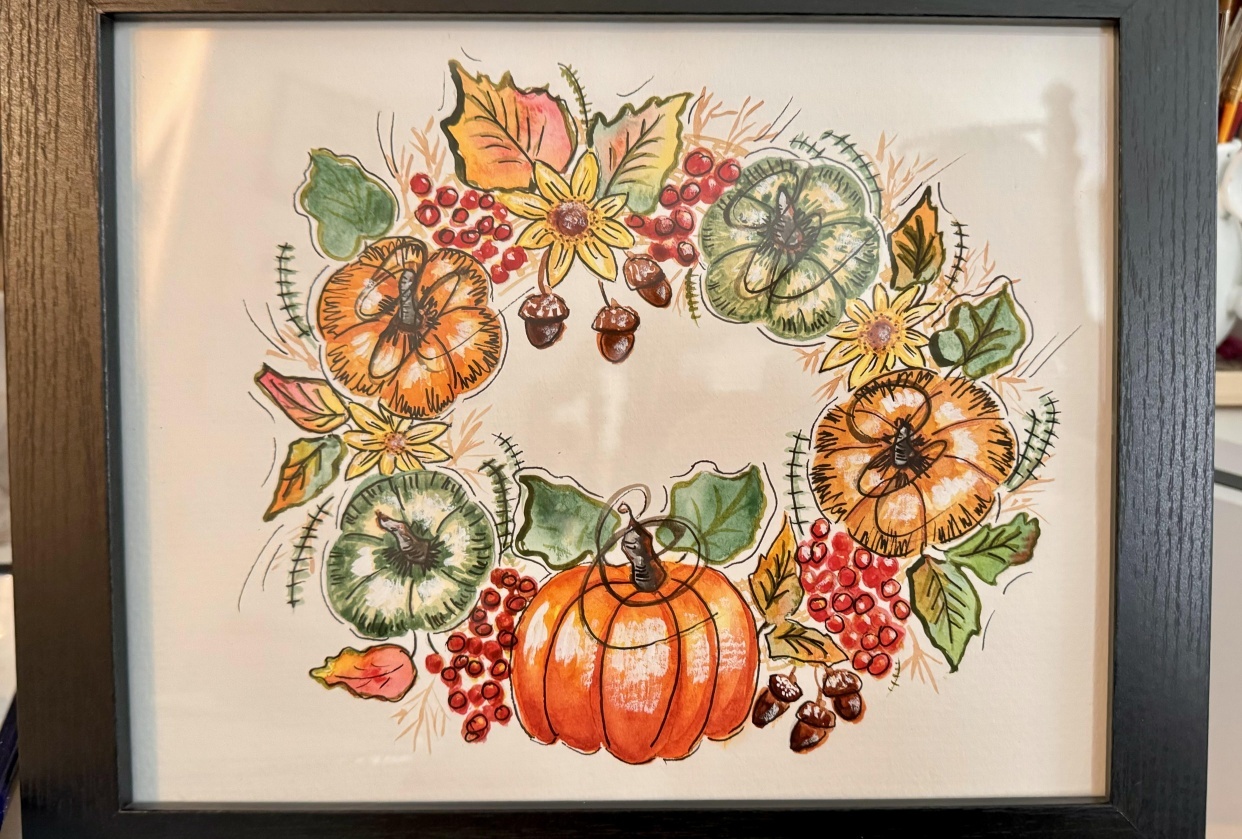 Fall wreath - student project