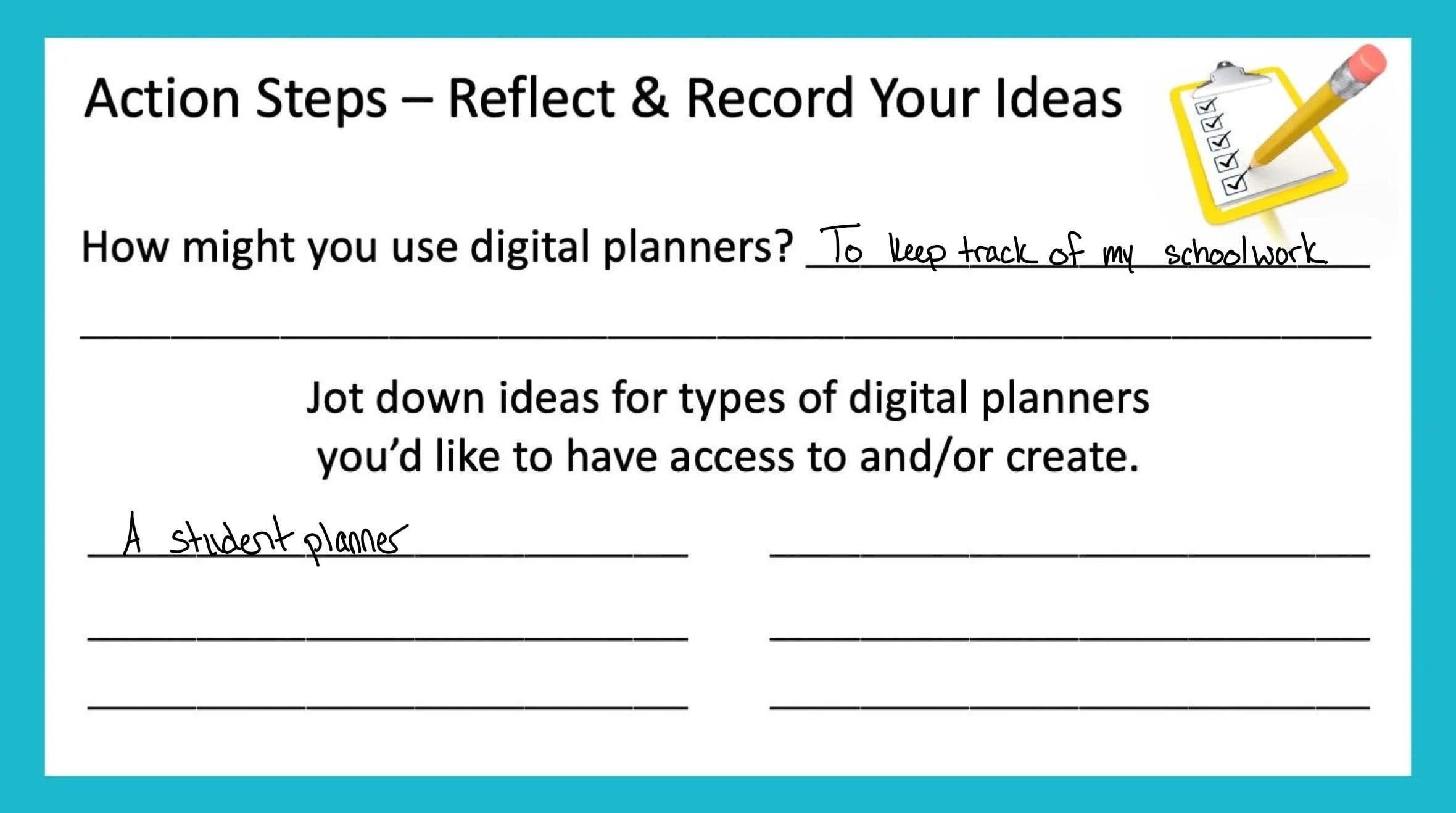 Introduction to Digital Planners - project - student project