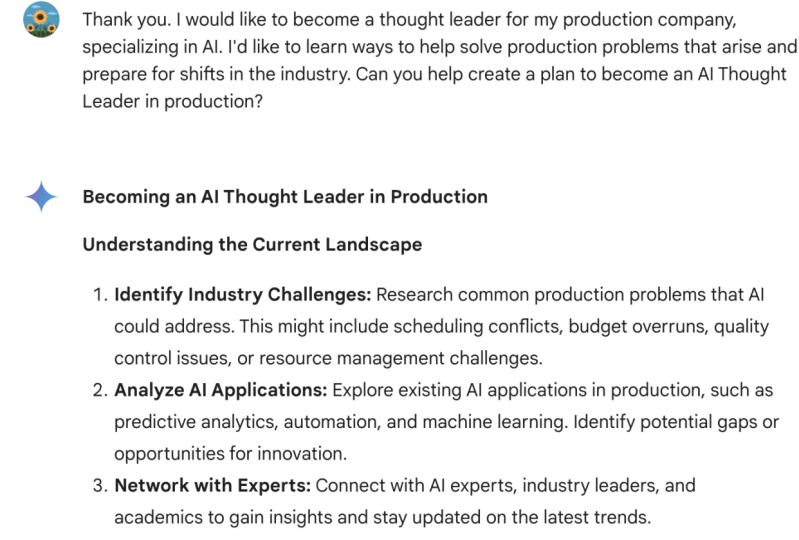 AI Thought Leader in Production Industry