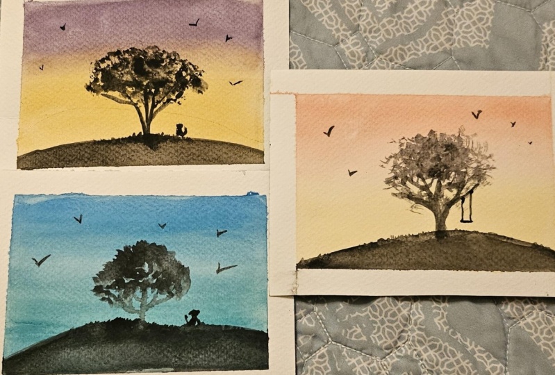 Three ways to paint trees