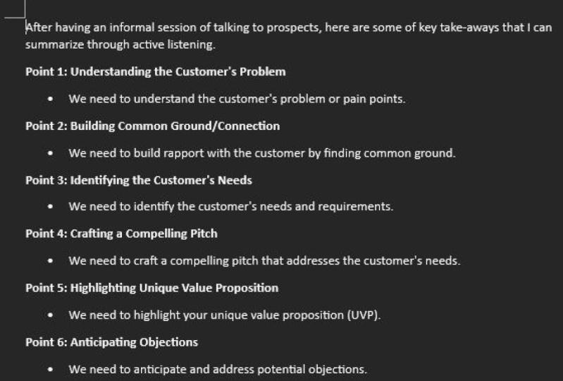 Sales Pitch Project
