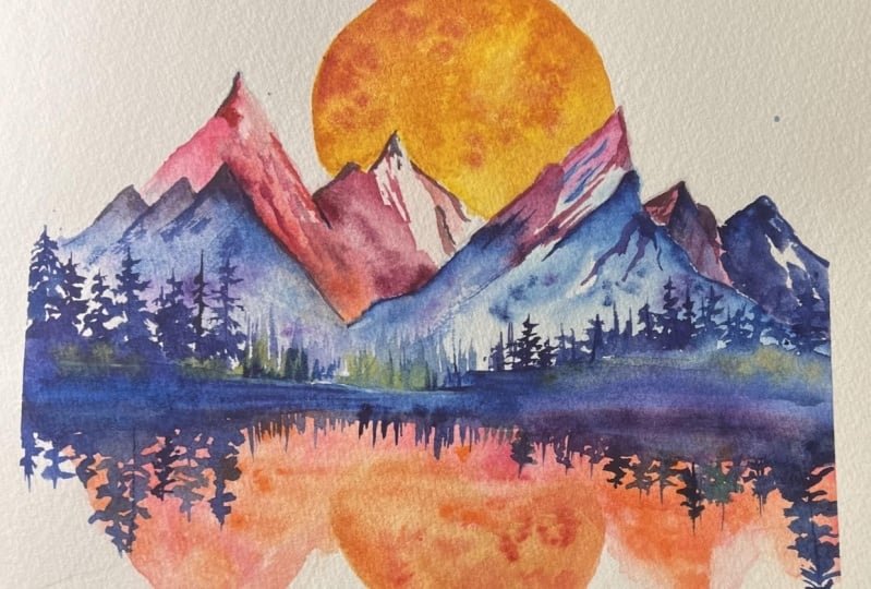 Moon and Mountains