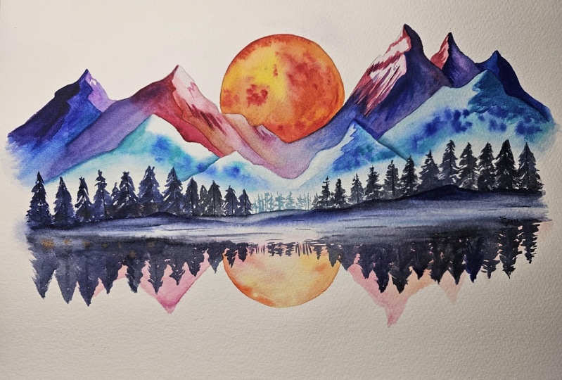 mountain sun