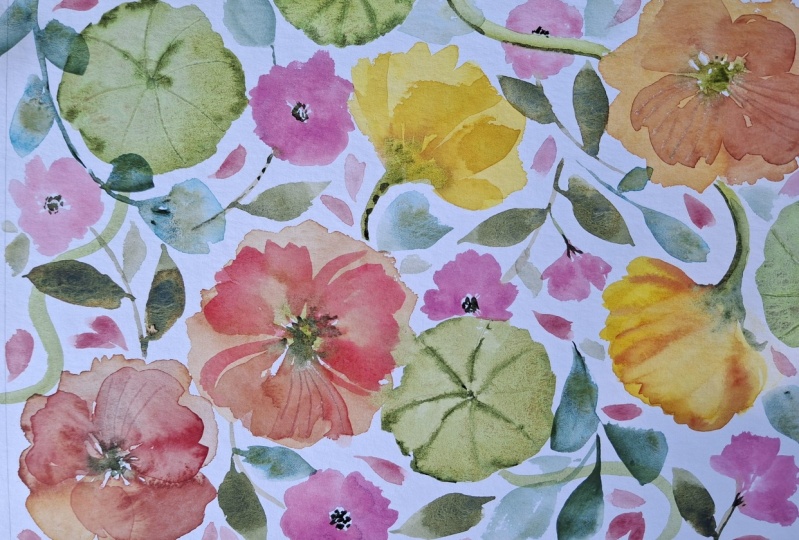 Bright flowers and bold brushstrokes