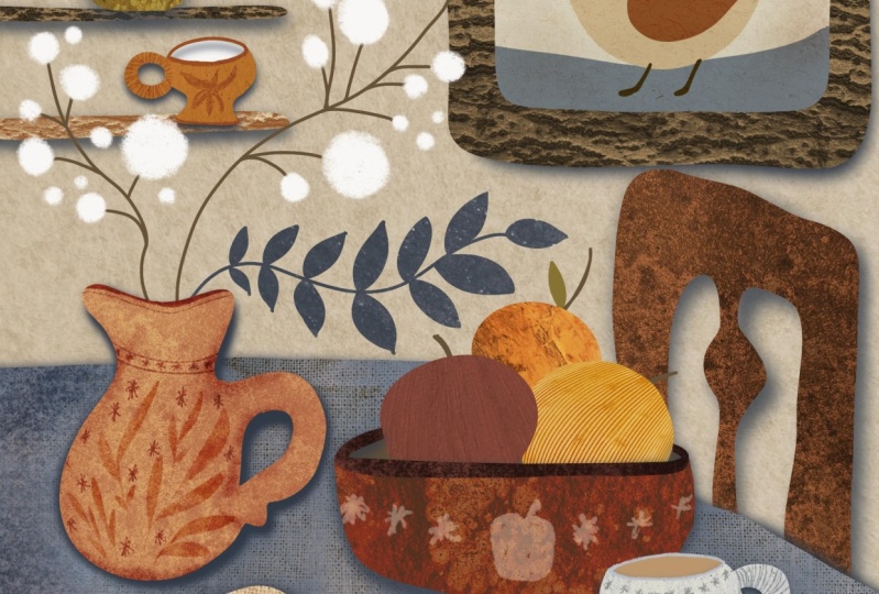 Texture Magic - Creating a Paper Collage_Still Life