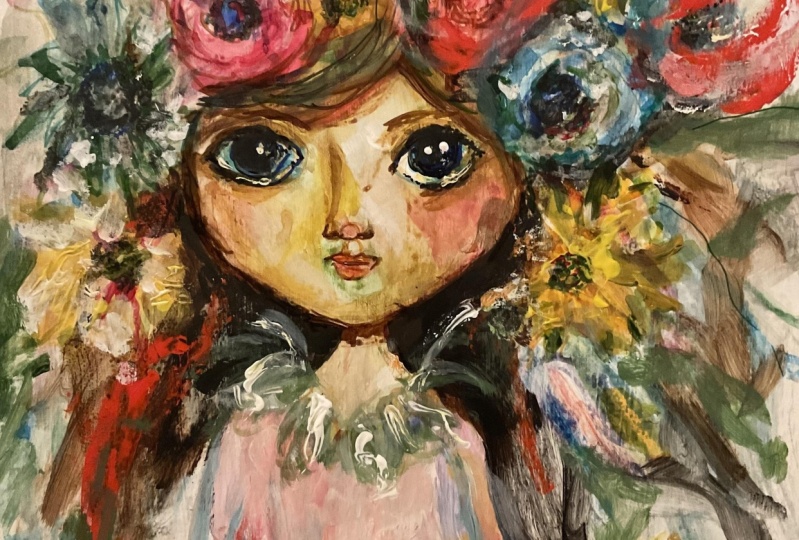 Flower Girl 1 Mixed Media