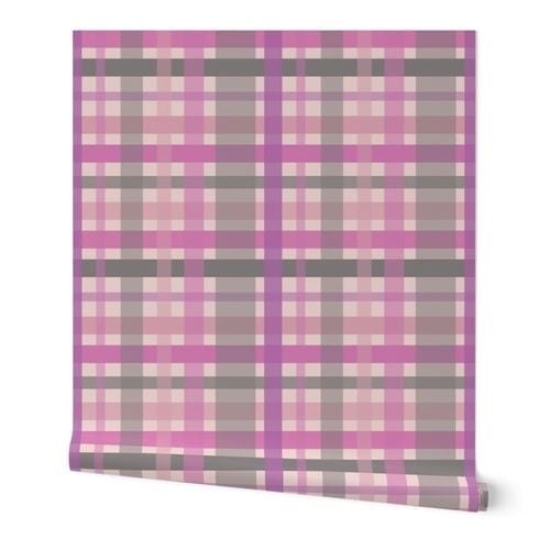 Pink & Grey Plaid wallpaper - student project