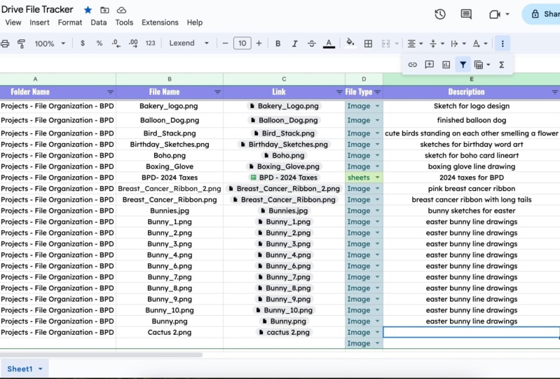 Google drive tracker