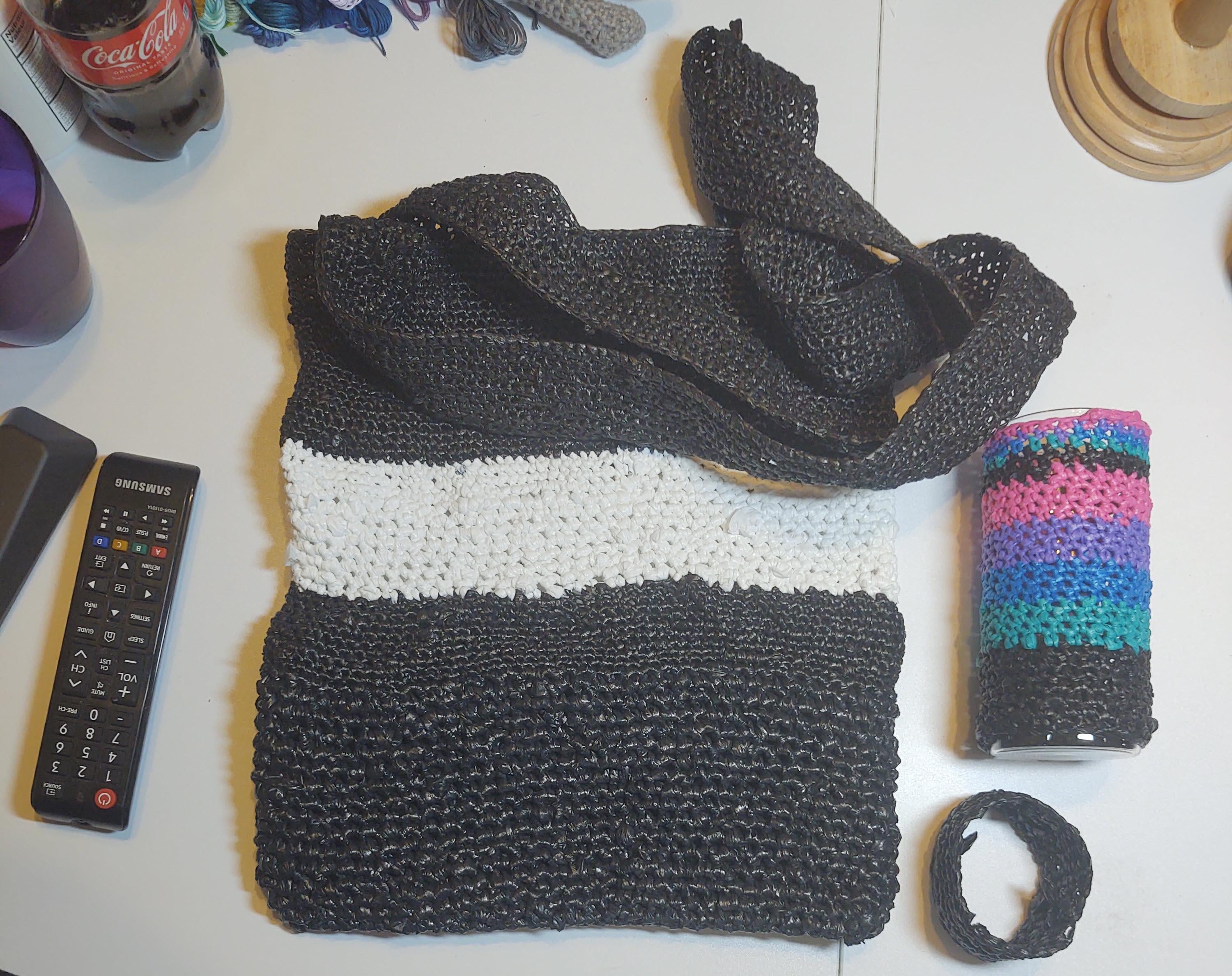 Bag, Bracelet, and Candleholder/Vase - student project