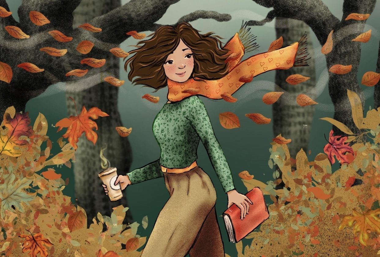 Walking in the autumn day - student project