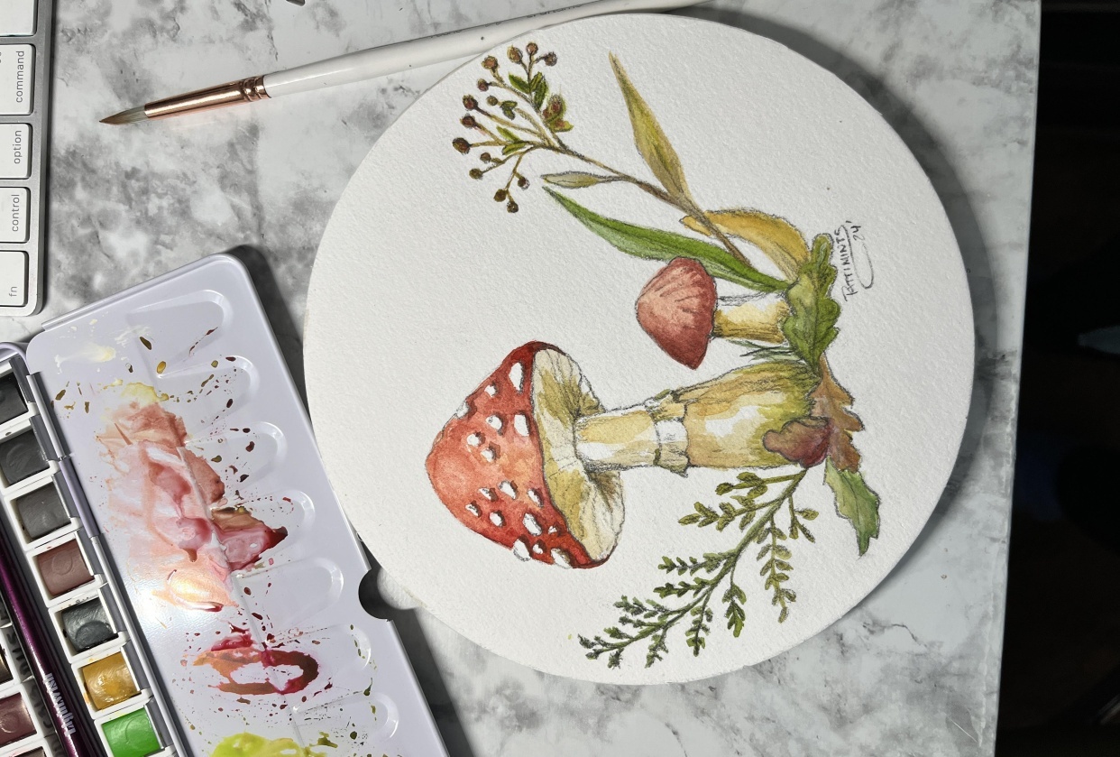 Woodland mushrooms- "Showyourart-Scholarship2024" - student project