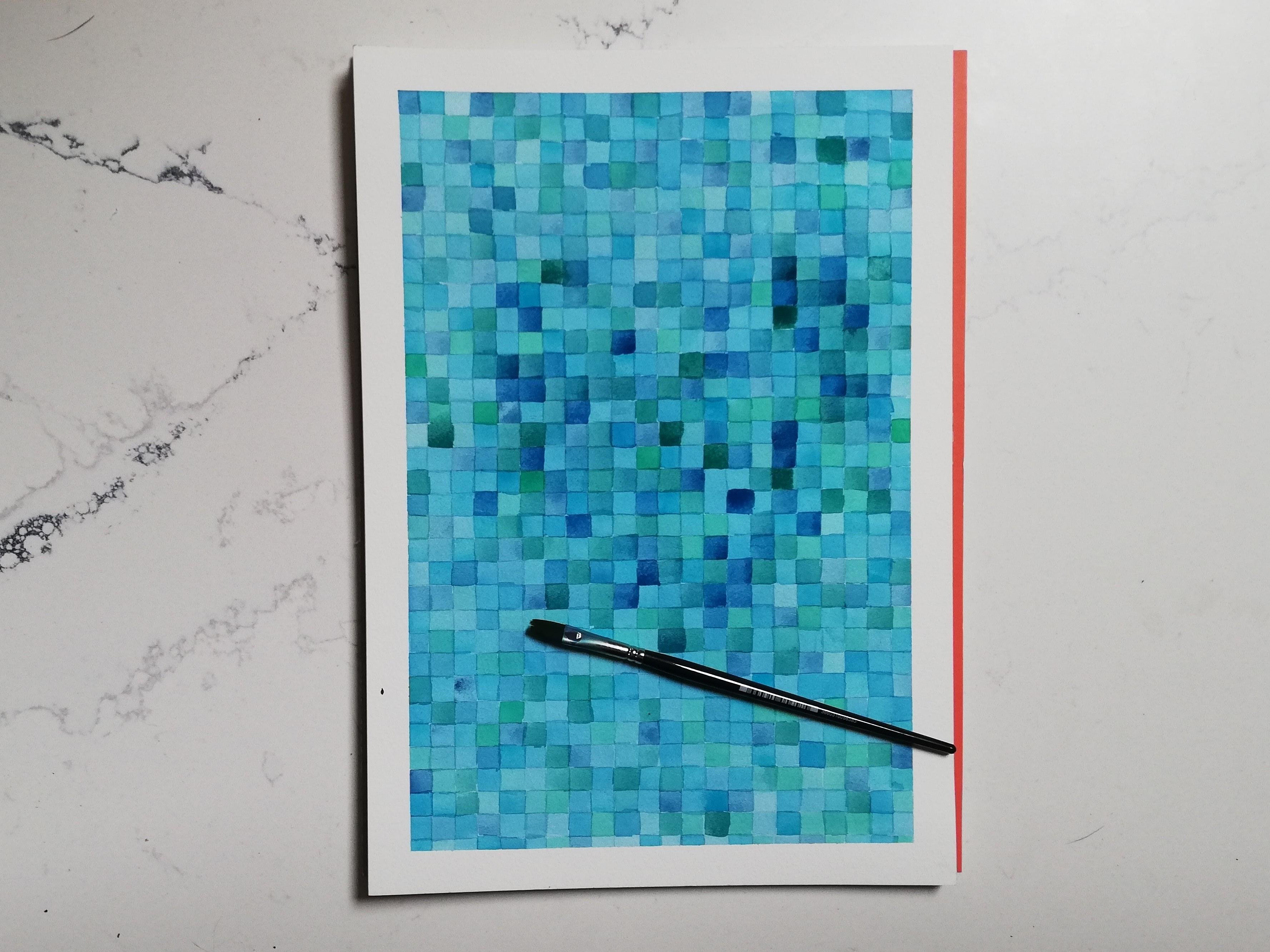 Flat brush squares - student project