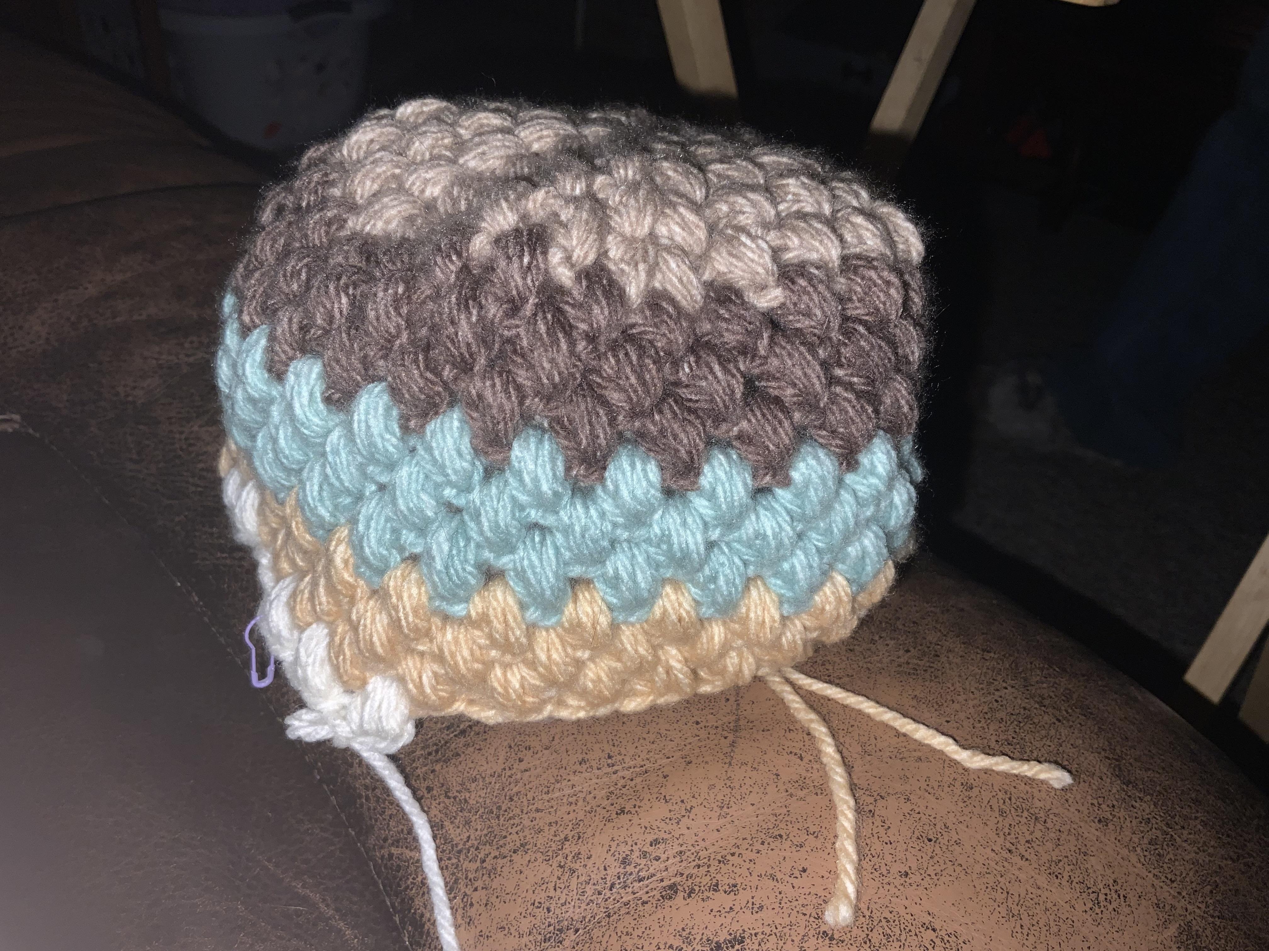 Puff Hat so far… Brim still to go - student project