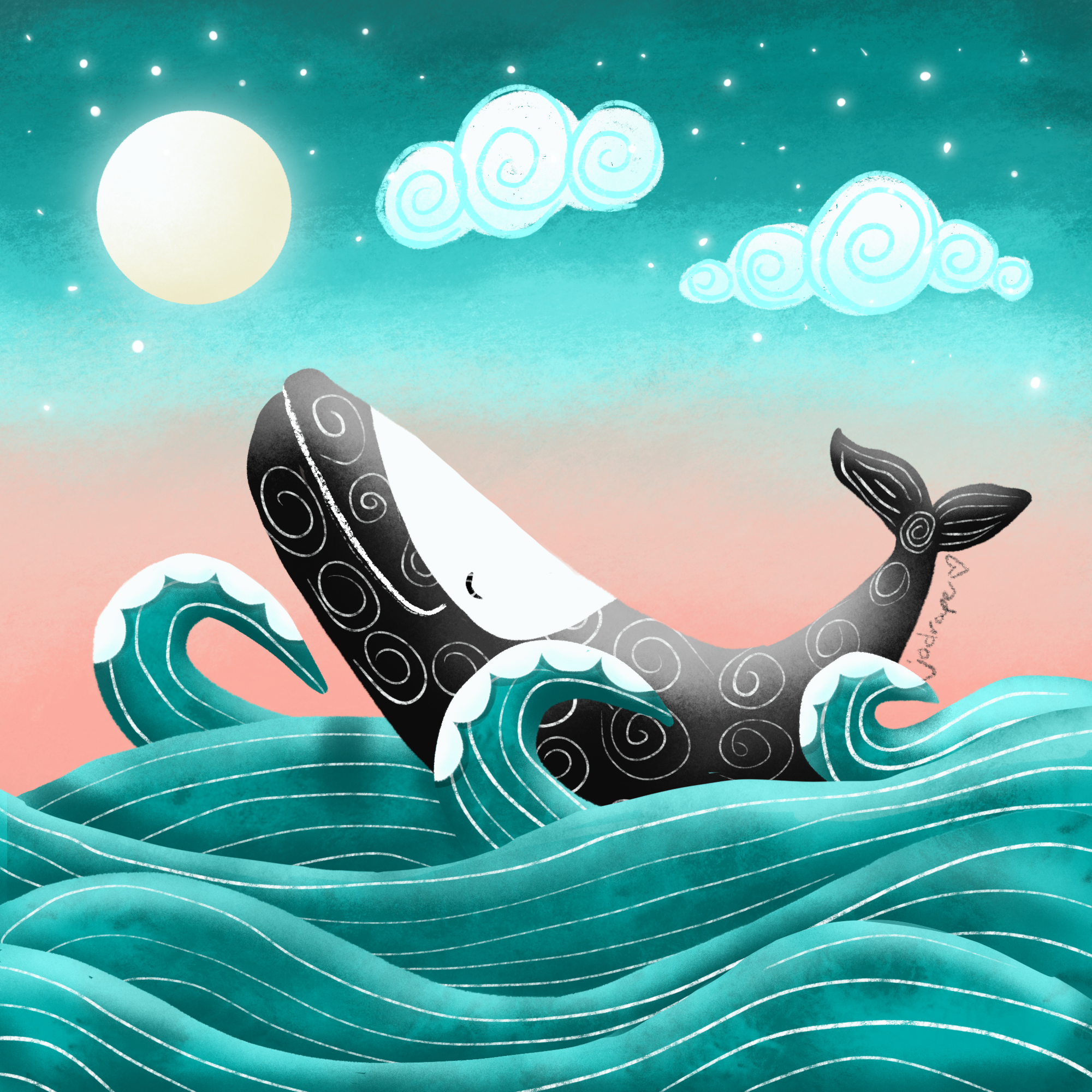 Say hello to the moon - student project