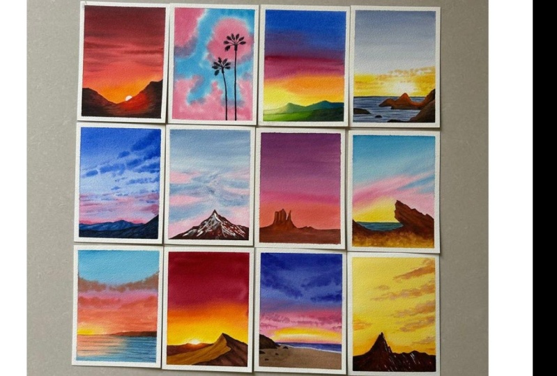 Watercolor skies with Zaneena
