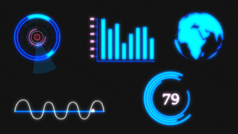 My Animated HUD Elements - student project