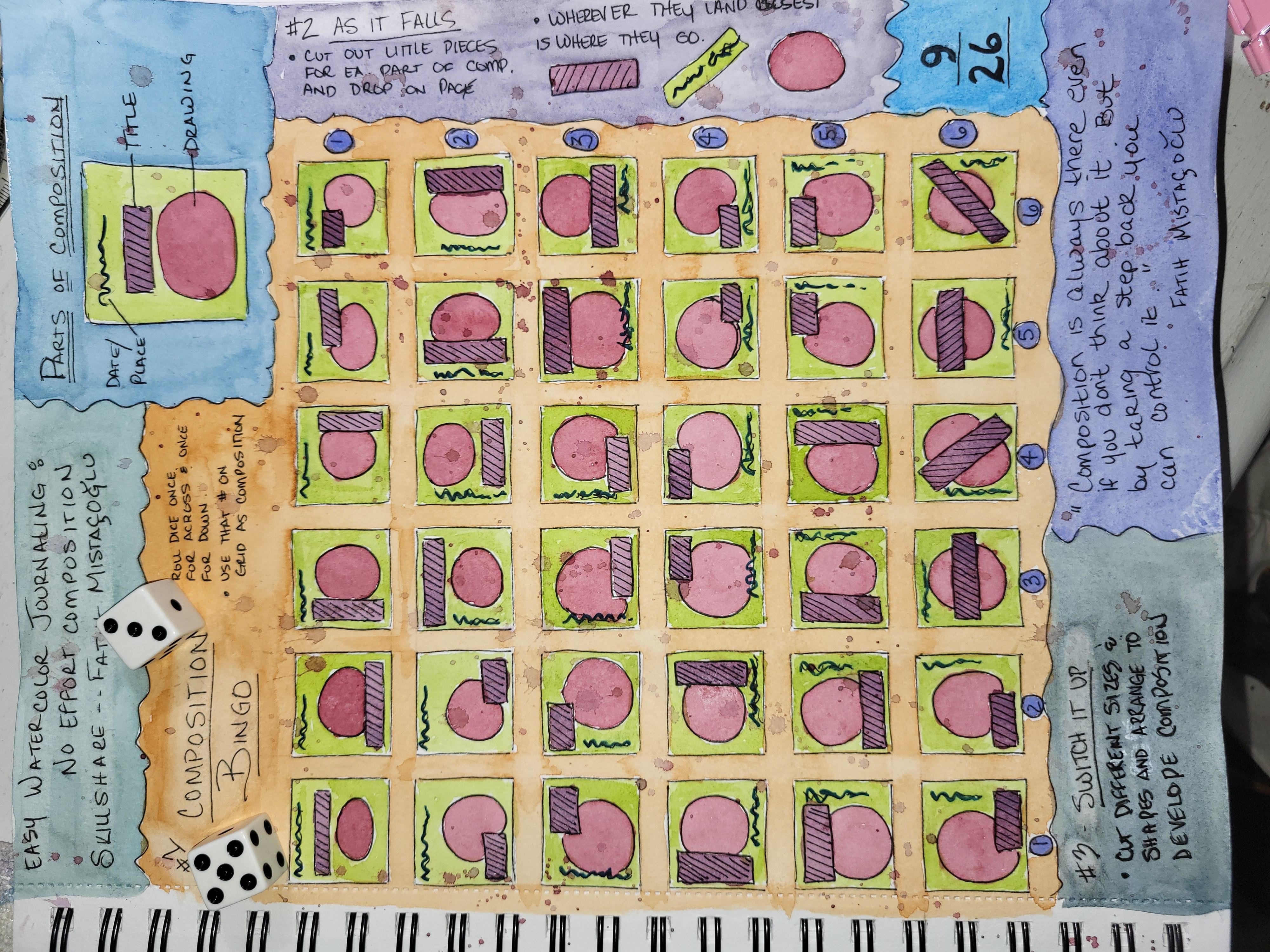 Bingo Card & Notes - student project