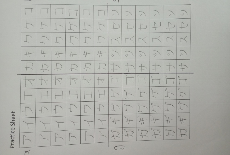 Katakana practice