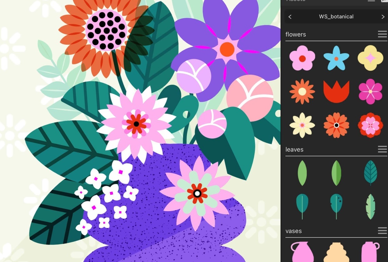 Vector Botanical Poster - student project