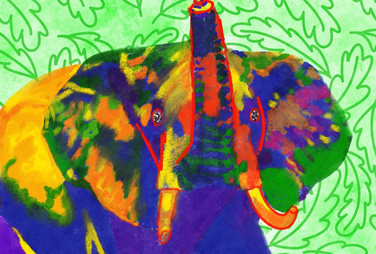Colored elephant - student project