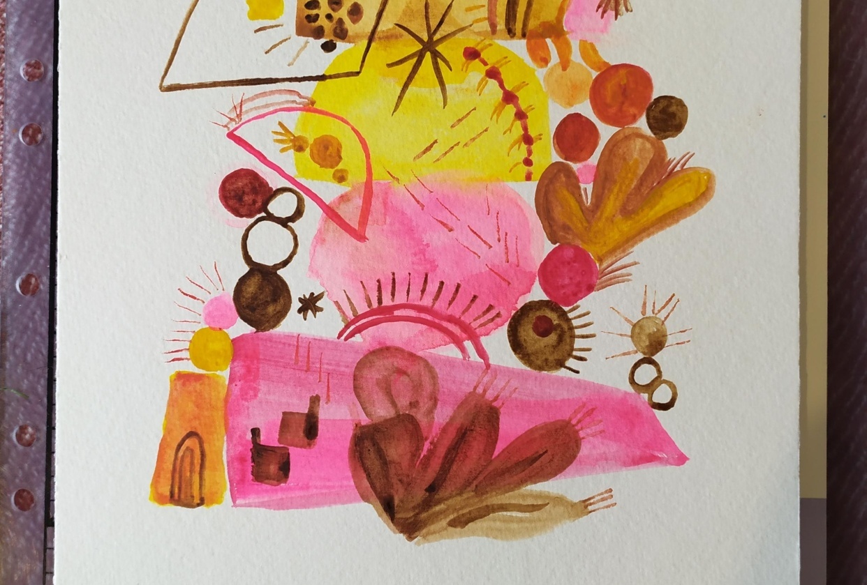 Sketchbook art on the go - student project