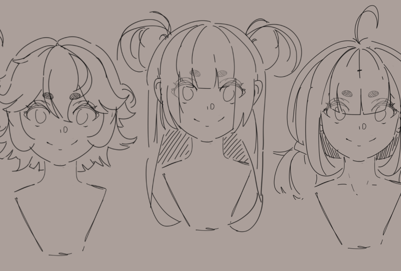 Class Project - 3 different hairstyles