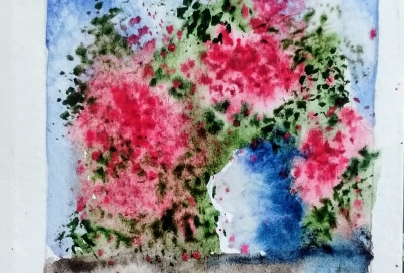 Loose watercolor with Bianca Luztre Art