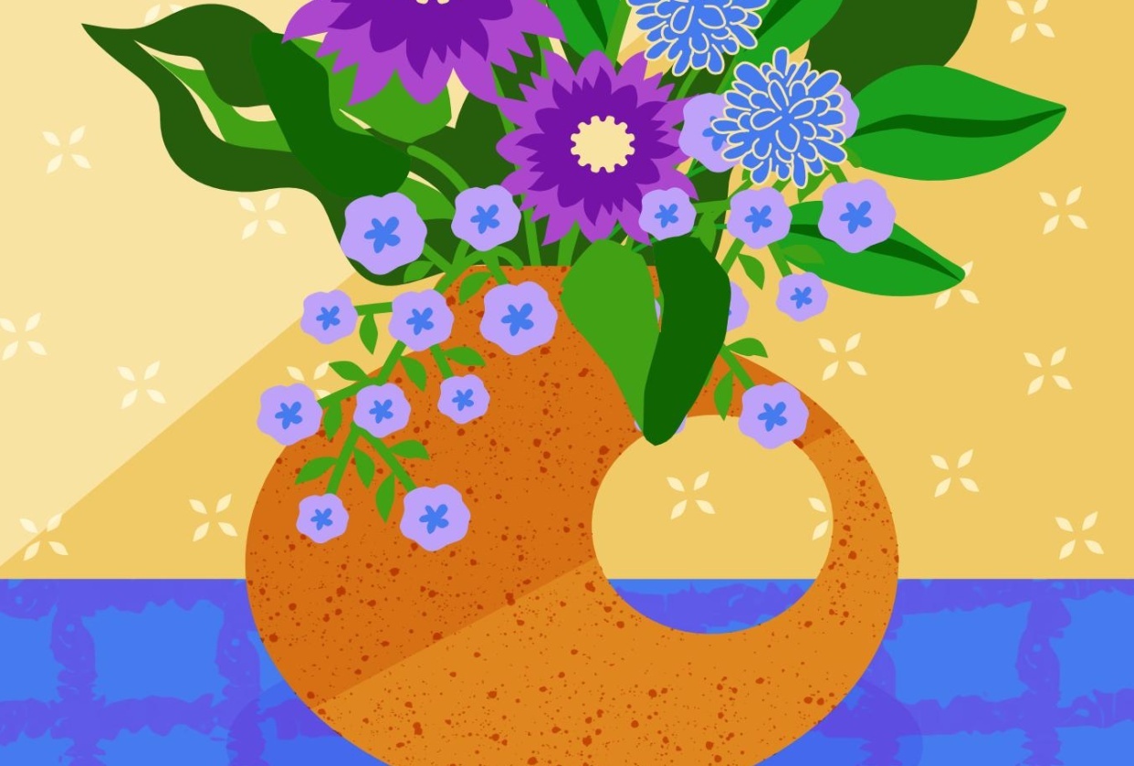 vase and flowers assets - student project